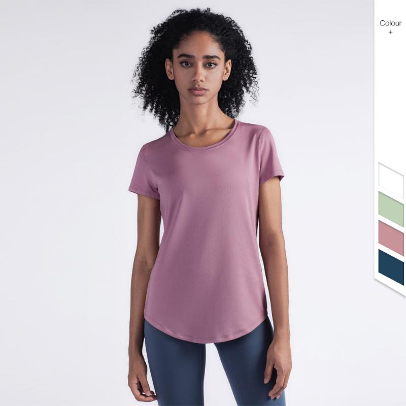 Spring and summer new round neck running fitness short sleeve T shirt non-iron breathable quick-drying yoga clothes women, Blue
Spring and summer new round neck running fitness short sleeve T shirt non-iron breathable quick-drying yoga clothes women, Blue