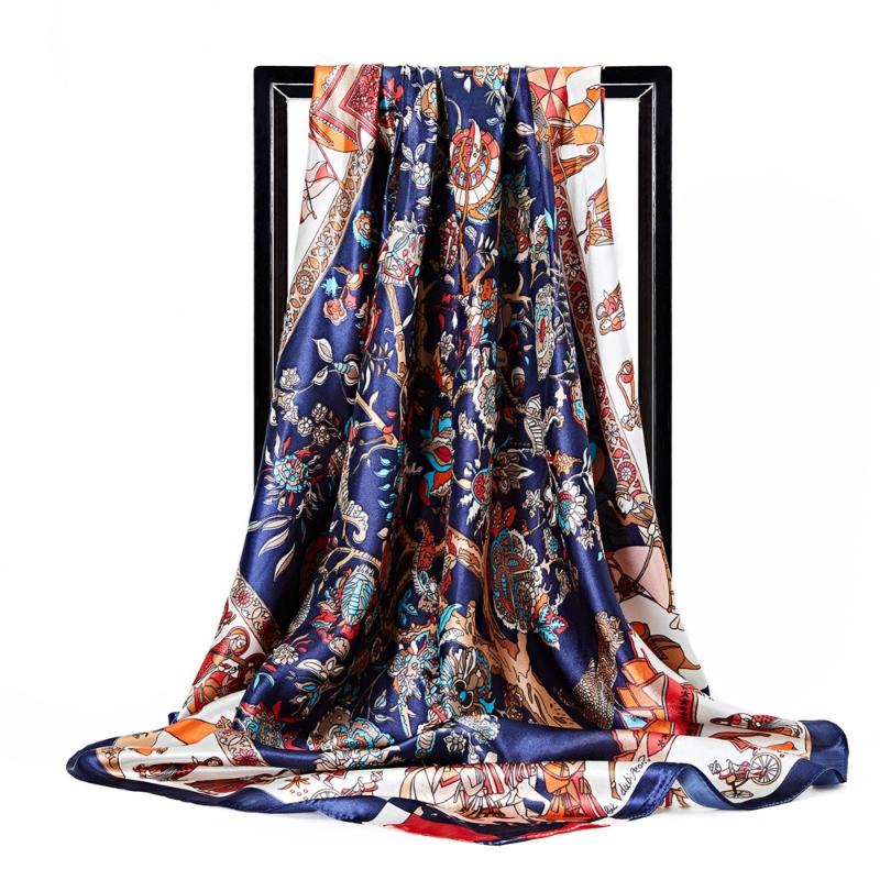 Summer Silk Scarf Women Rich Tree Printed Silk Shawls Wraps Foulard Head Hijab Square Scarves 90cm*90cm Bandana
Summer Silk Scarf Women Rich Tree Printed Silk Shawls Wraps Foulard Head Hijab Square Scarves 90cm*90cm Bandana