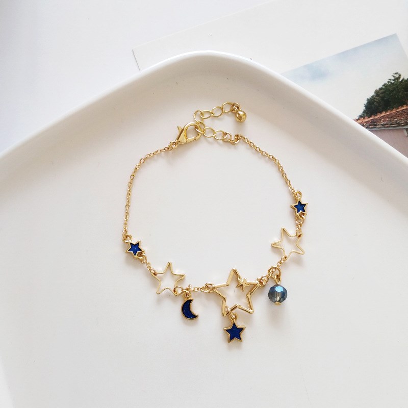 Women's Sweet And Lovely Size Stars And moon Bracelet Temperament wild Girl Style Beautiful Starry Sky Jewelry Wholesale
Women's Sweet And Lovely Size Stars And moon Bracelet Temperament wild Girl Style Beautiful Starry Sky Jewelry Wholesale