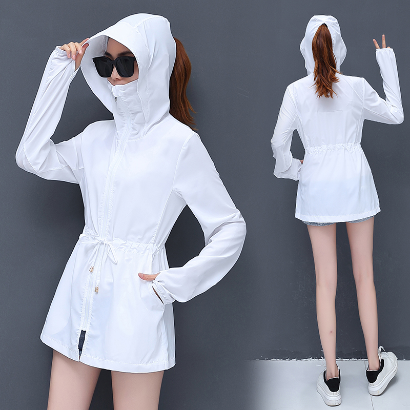 2020 Women Sun Protection Shirt Coat Hooded Tops Fashion Women Long Anti UV Transparent Sun Protection Clothes Fall Cardigan, Blue
2020 Women Sun Protection Shirt Coat Hooded Tops Fashion Women Long Anti UV Transparent Sun Protection Clothes Fall Cardigan, Blue
