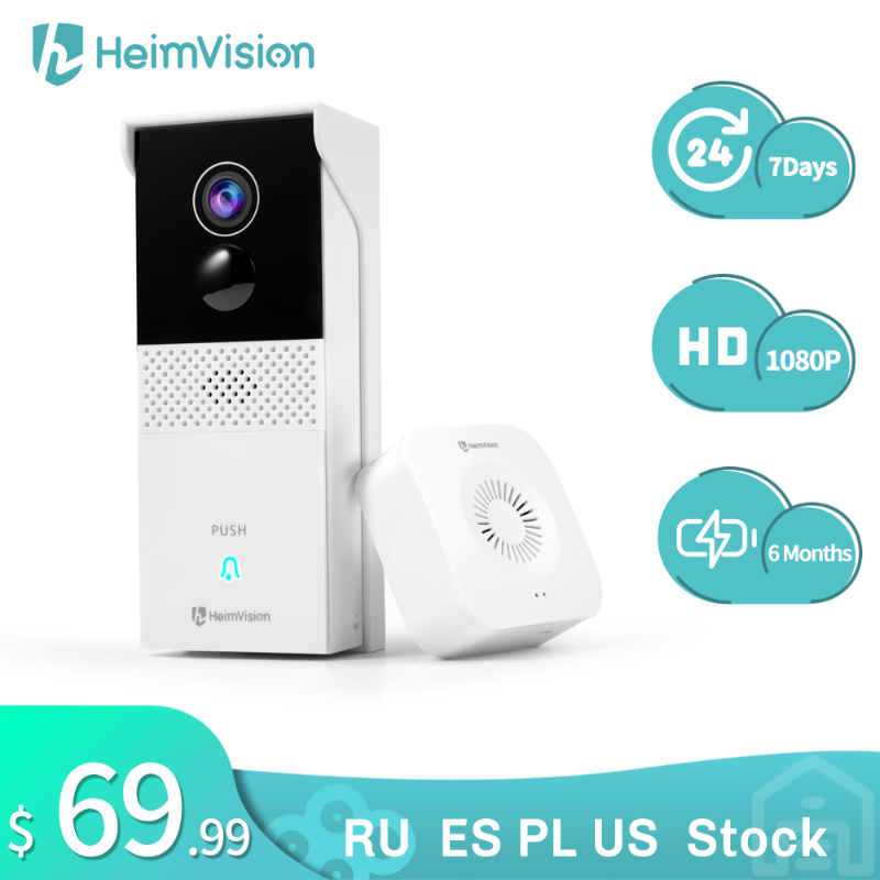 HeimVision HMB1 Video Doorbell Camera Wireless Chime 1080P Wider View 2-Way Audio Night Vision Waterproof 24/7 Security Camera
HeimVision HMB1 Video Doorbell Camera Wireless Chime 1080P Wider View 2-Way Audio Night Vision Waterproof 24/7 Security Camera