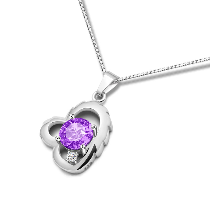 2020 Women Elegant purple crystal Necklace Jewelry 925 sterling silver Heart-shaped Pendant Necklace jewelry accessories
2020 Women Elegant purple crystal Necklace Jewelry 925 sterling silver Heart-shaped Pendant Necklace jewelry accessories