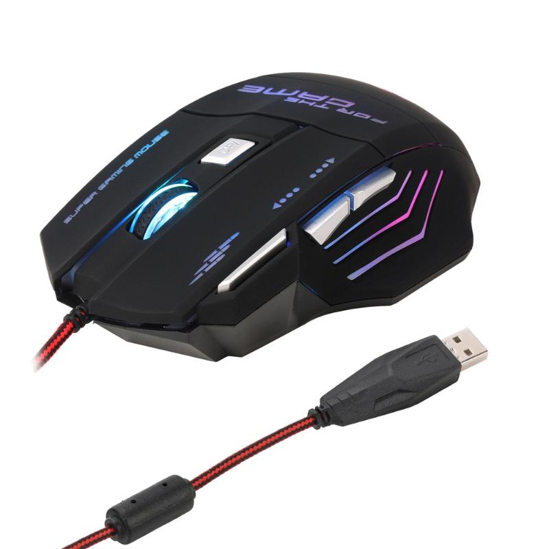 

MOYUKAXIE S300 Optical Professional Gaming Mouse with 7 Colors LED Backlit Pc Desktop Office Entertainment Laptop Accessories