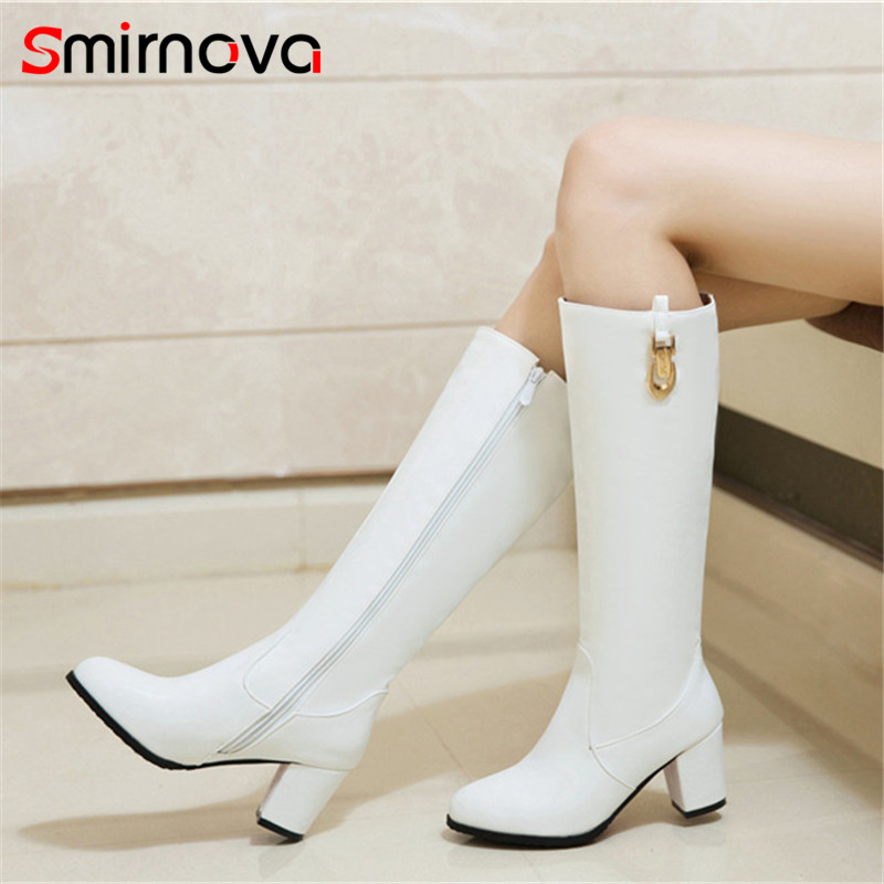 Smirnova HOT fashion long boots big size 2020 elegant pu leather woman boots high heel knee high autumn shoes zipper, Black
Smirnova HOT fashion long boots big size 2020 elegant pu leather woman boots high heel knee high autumn shoes zipper, Black