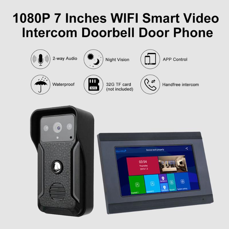 1080P 7 Inches WIFI Smart Video Intercom Doorbell Door Intercom Phone Support APP Control Remote Unlocking video doorbell
1080P 7 Inches WIFI Smart Video Intercom Doorbell Door Intercom Phone Support APP Control Remote Unlocking video doorbell