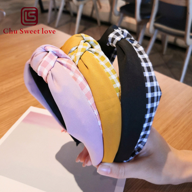 New headband women's fashion plaid print headscarf trend striped headband hair accessories multicolor girls knotted headband
New headband women's fashion plaid print headscarf trend striped headband hair accessories multicolor girls knotted headband
