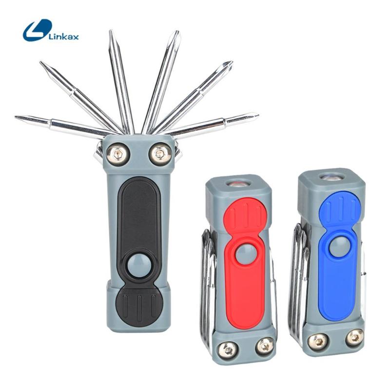 6 in 1 Multifunction LED Steel use LR44 Button Battery Powered Torch Multi Screwdriver for Camping Travel
6 in 1 Multifunction LED Steel use LR44 Button Battery Powered Torch Multi Screwdriver for Camping Travel