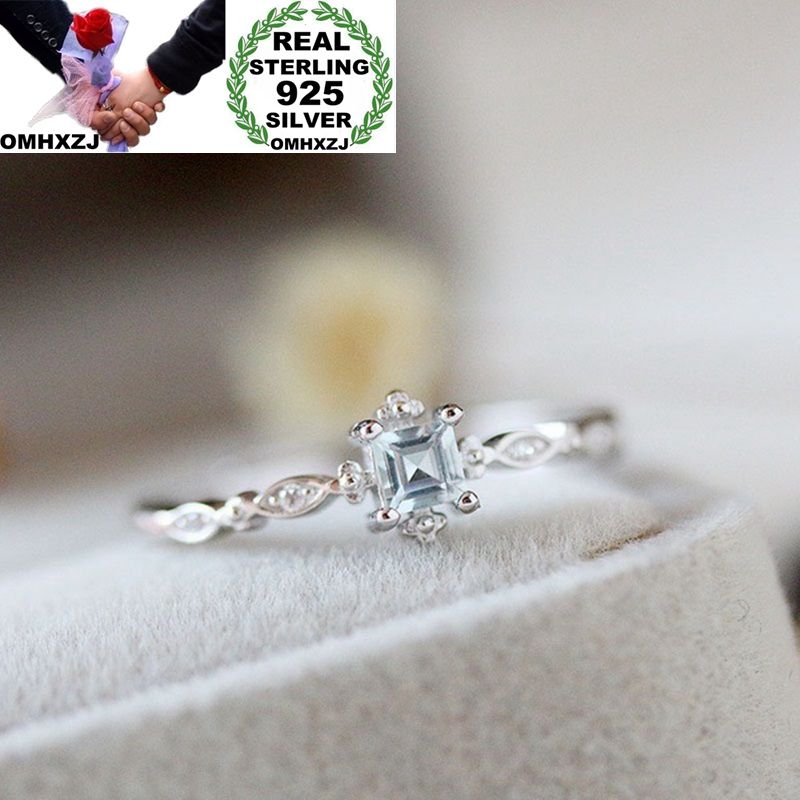 OMHXZJ Wholesale European Fashion Woman Girl Party Wedding Gift Slim White Square Zircon 925 Sterling Silver Ring RR151
OMHXZJ Wholesale European Fashion Woman Girl Party Wedding Gift Slim White Square Zircon 925 Sterling Silver Ring RR151