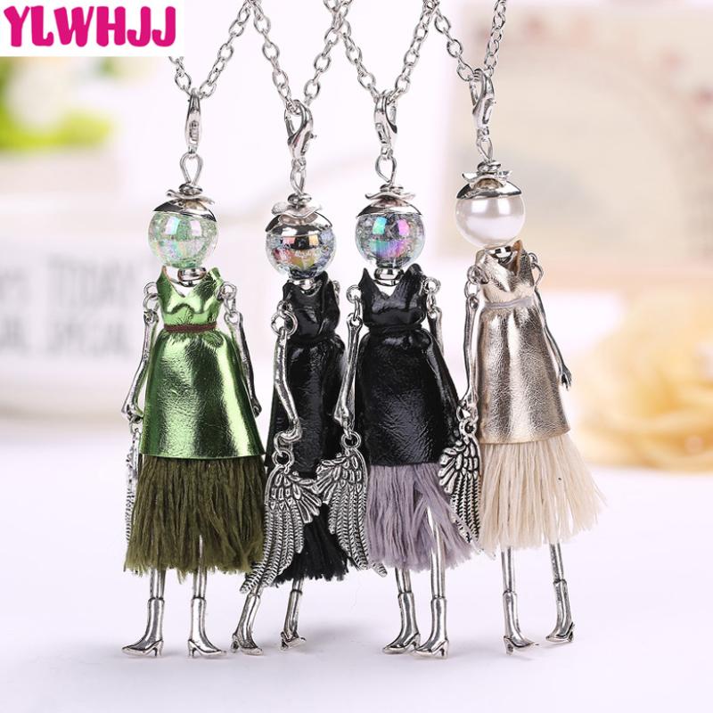 YLWHJJ new cute black leather doll tassel long necklaces for women brand girls pendant alloy maxi fashion jewelry Collier femme
YLWHJJ new cute black leather doll tassel long necklaces for women brand girls pendant alloy maxi fashion jewelry Collier femme