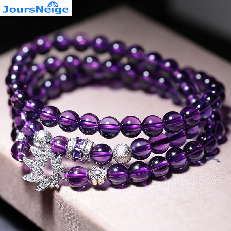 JoursNeige Natural Purple Crystal Bracelets Beads Size 6mm Round Beads Lucky Women Original Design Bracelet Multilayer Jewelry
JoursNeige Natural Purple Crystal Bracelets Beads Size 6mm Round Beads Lucky Women Original Design Bracelet Multilayer Jewelry