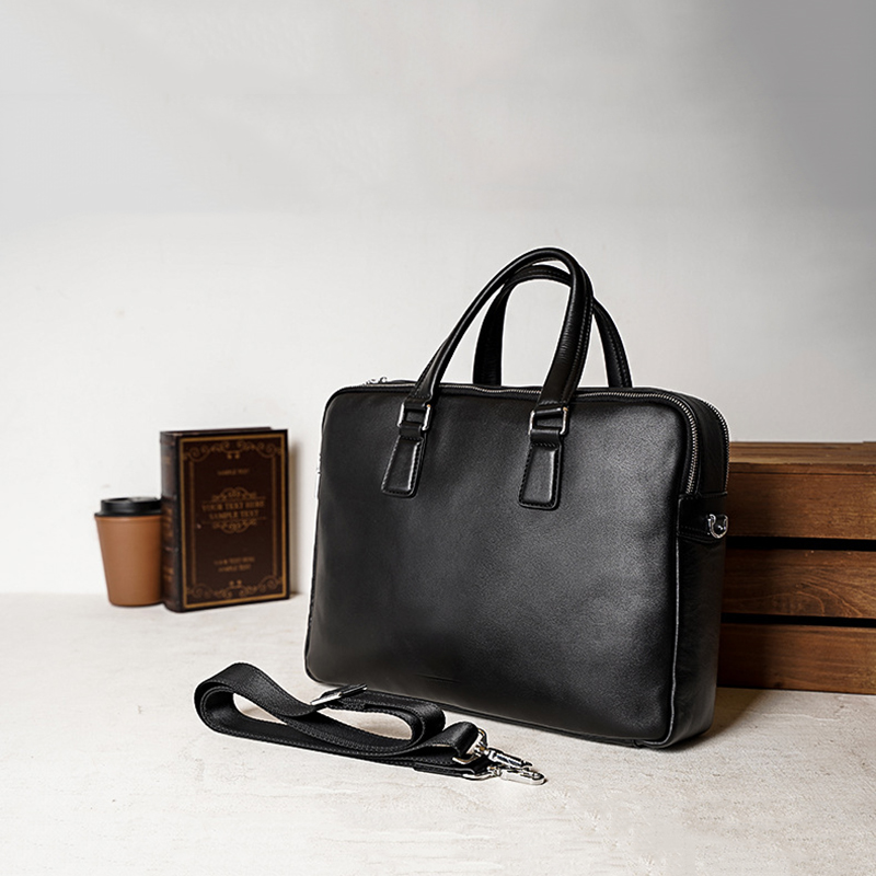 Full Grain Leather Mens Briefcase Genuine Leather Shoulder Bag Business Tote Bags Cow Laptop Bags, Black
Full Grain Leather Mens Briefcase Genuine Leather Shoulder Bag Business Tote Bags Cow Laptop Bags, Black