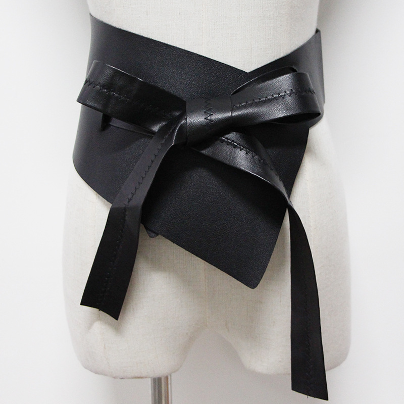 Europe And America Hot Selling Black Ultra-Wide WOMEN'S Waistband 2020 New Style Irregular Bow Bandage Cloth PU Girdle Wholesale
Europe And America Hot Selling Black Ultra-Wide WOMEN'S Waistband 2020 New Style Irregular Bow Bandage Cloth PU Girdle Wholesale