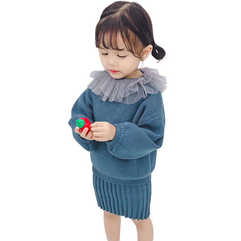 Baby Girl Clothes Mesh Neck Girls Clothing Sweater + Knitted Skirt Clothes For Girls Spring Autumn Children's, As picture
Baby Girl Clothes Mesh Neck Girls Clothing Sweater + Knitted Skirt Clothes For Girls Spring Autumn Children's, As picture
