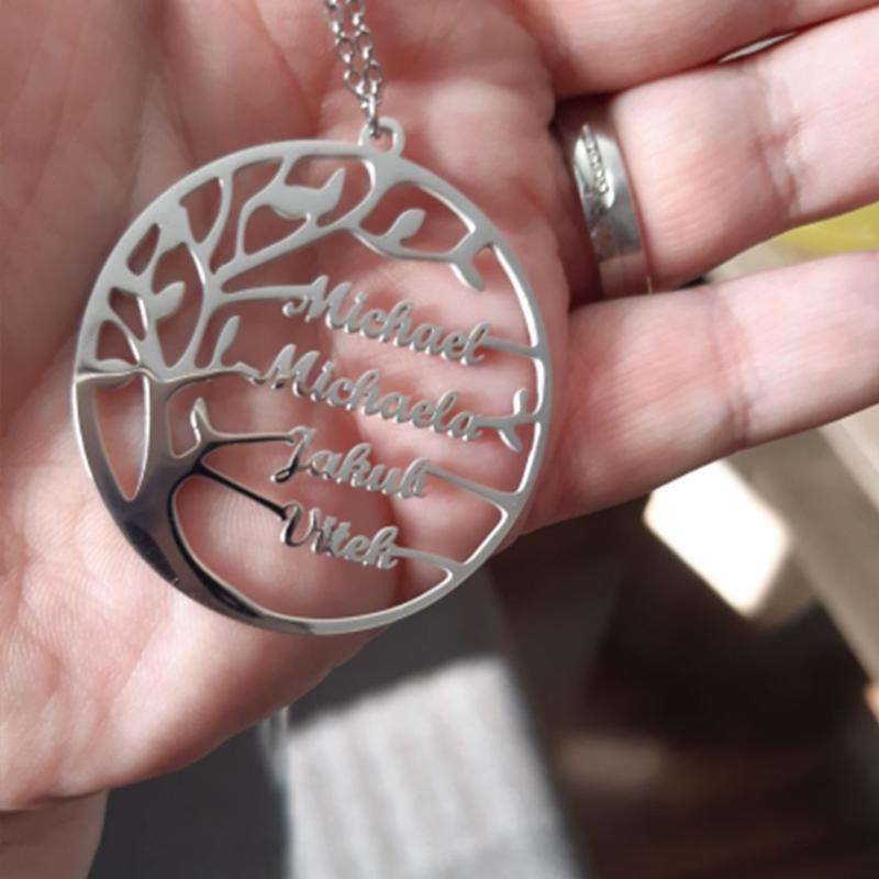 Custom Name Necklace Personalized Tree Of Life Stainless Steel Golden Family Tree Women Letter Necklace Christmas Gift chocker
Custom Name Necklace Personalized Tree Of Life Stainless Steel Golden Family Tree Women Letter Necklace Christmas Gift chocker