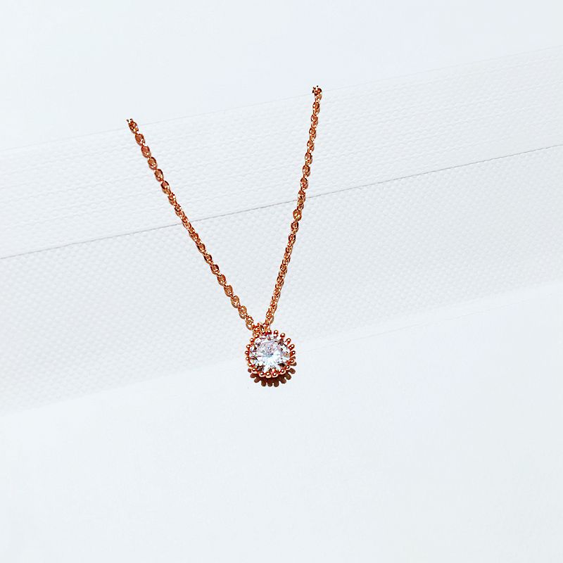 Exquisite Single CZ Stone Cubic Zircon Necklace Rose Gold Color Fashion Women Necklace Chain Jewelry
Exquisite Single CZ Stone Cubic Zircon Necklace Rose Gold Color Fashion Women Necklace Chain Jewelry