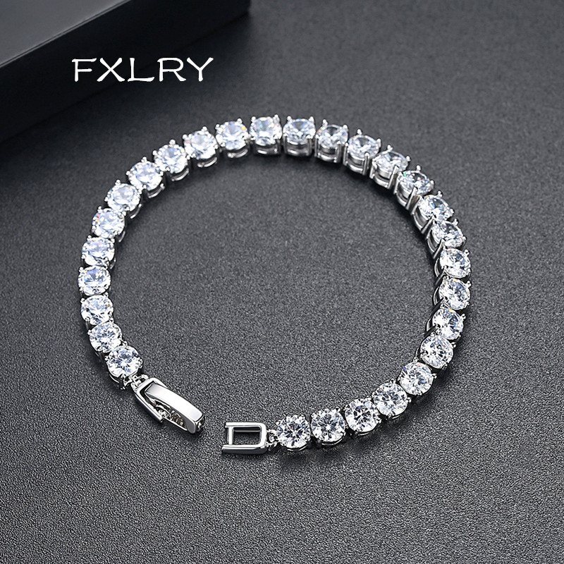 FXLRY New Design Personality White Color Cubic Zircon 5MM Round Tennis Bangle Bracelets For Women Fashion Jewelry
FXLRY New Design Personality White Color Cubic Zircon 5MM Round Tennis Bangle Bracelets For Women Fashion Jewelry