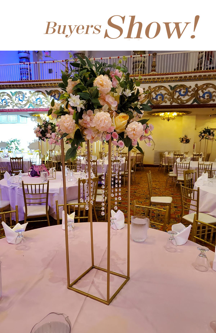 Tall Cake Stand Flower Vases Column Stand Table Centerpiece Flower Rack with Acrylic panel Glossy Stand Plinths for exhibitions event stage