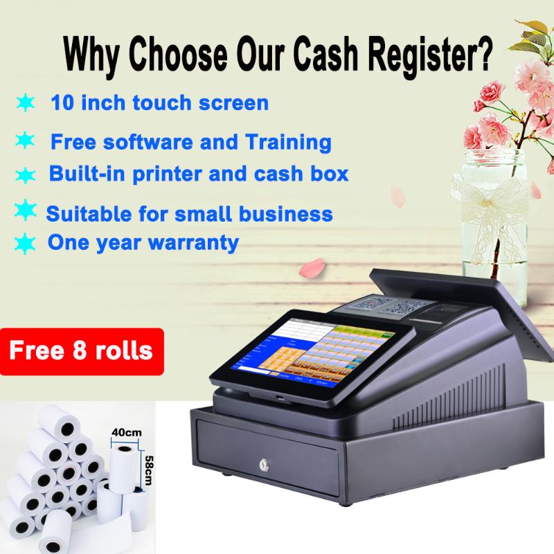 10 inch Dual touch screen come with free software and training for restaurant and retail built in thermal printer cash box
10 inch Dual touch screen come with free software and training for restaurant and retail built in thermal printer cash box