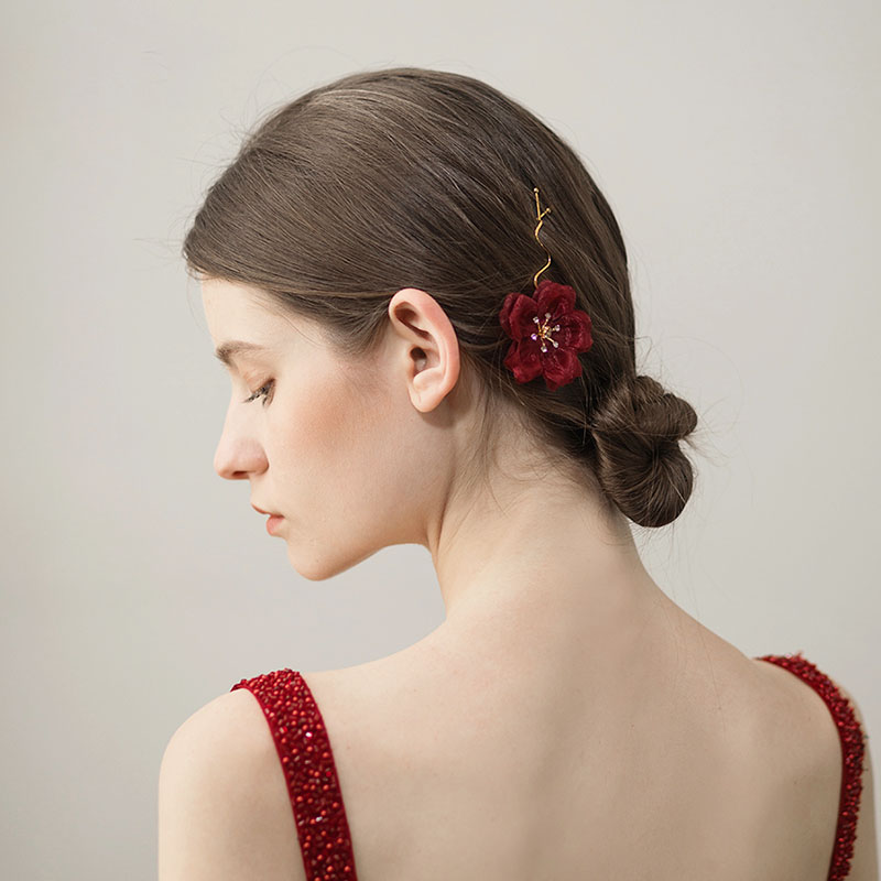 Simple Red Floral Bridal Hairpins Wedding Hair Accessories Fashion Headpiece Flower Hair Jewelry
Simple Red Floral Bridal Hairpins Wedding Hair Accessories Fashion Headpiece Flower Hair Jewelry