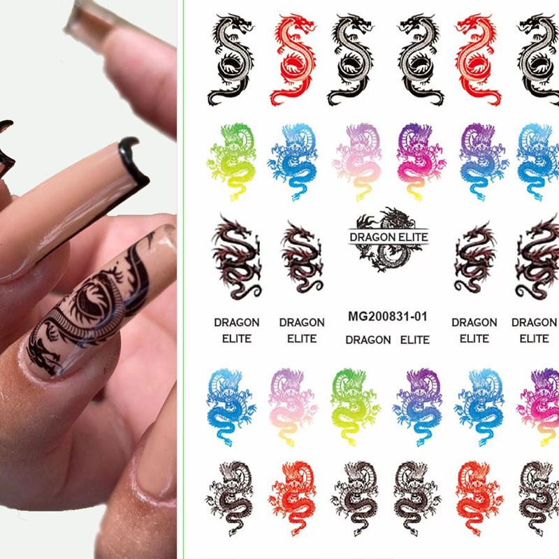 New arrived 3D Nail Stickers Decals Red Black Dragons Design Adhesive Stickers Nail Art Decoration Z0357, Green
New arrived 3D Nail Stickers Decals Red Black Dragons Design Adhesive Stickers Nail Art Decoration Z0357, Green