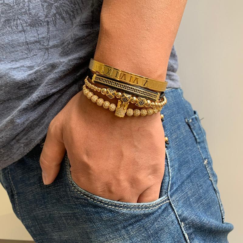 Fashion 2020 New Luxury Roman Royal Crown Charm Bracelet Men Gold Braided Adjustable Men Bracelet For Hip Hop Jewelry Gift
Fashion 2020 New Luxury Roman Royal Crown Charm Bracelet Men Gold Braided Adjustable Men Bracelet For Hip Hop Jewelry Gift