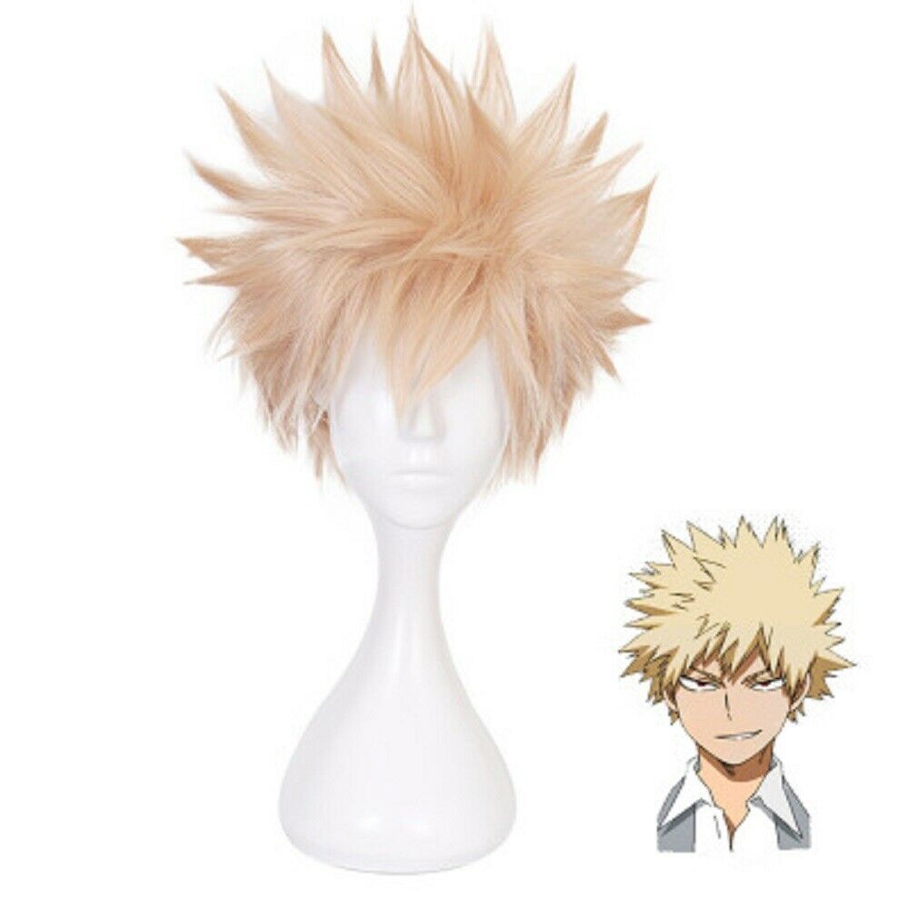 2 Colors Cosplay My Hero Academia Deku Izuku Midoriya Short Wig Synthetic Hair