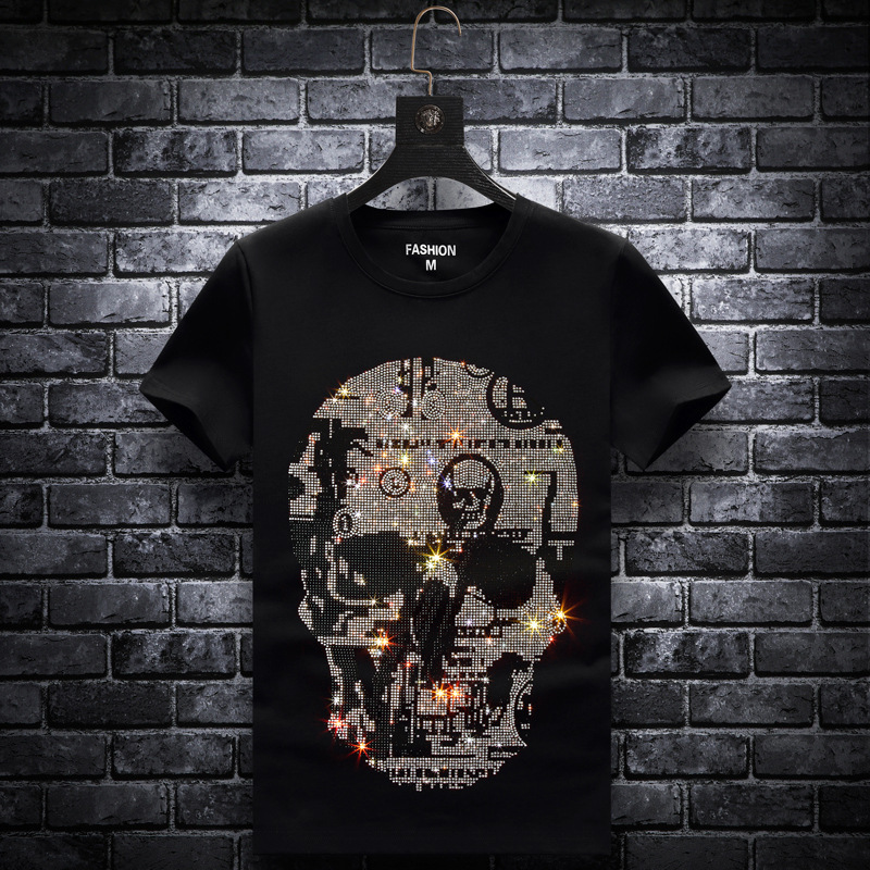 2020 new summer hot diamond short-sleeved T-shirt men's trendy men's youth T-shirt Slim half sleeve base shirt trendy brand -xxxl, White
2020 new summer hot diamond short-sleeved T-shirt men's trendy men's youth T-shirt Slim half sleeve base shirt trendy brand -xxxl, White