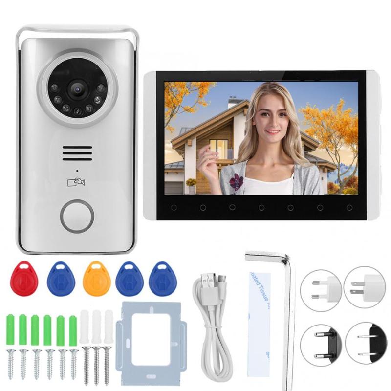 2.4G Wireless Video Intercom 7in TFT LCD Doorbell RFID Night Vision Visual Doorphone Kit interphone campainha deurbel sonnette
2.4G Wireless Video Intercom 7in TFT LCD Doorbell RFID Night Vision Visual Doorphone Kit interphone campainha deurbel sonnette