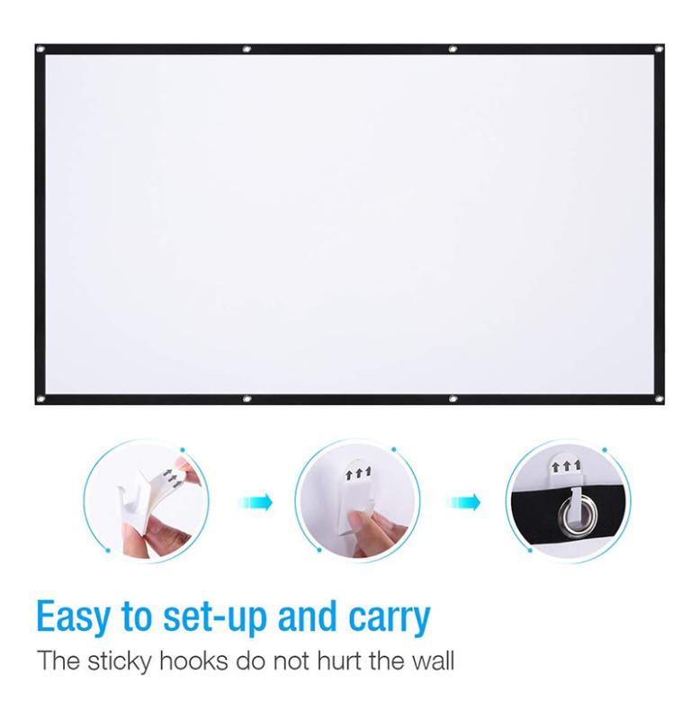 Projector Screen,16:9 HD Foldable Anti-Crease Portable Projection Movies Screen for Home Theater Outdoor Indoor
Projector Screen,16:9 HD Foldable Anti-Crease Portable Projection Movies Screen for Home Theater Outdoor Indoor