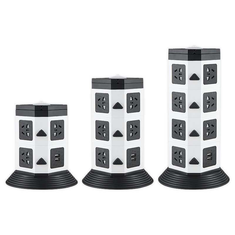 Multi-Function Vertical Power Socket Office Tower with USB Light Included Charging Power Strip Converter Porous Position
Multi-Function Vertical Power Socket Office Tower with USB Light Included Charging Power Strip Converter Porous Position