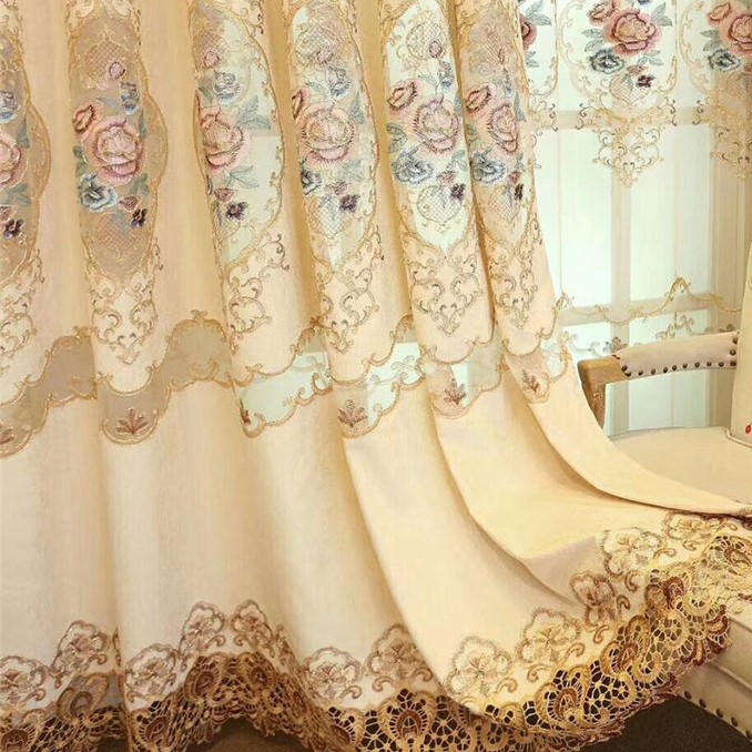 Luxurious Beige Peony Embroidery Curtains for Living Room Semi-Blackout Curtains for Bedroom Villa Hotel Decoration M258#30, Tulle
Luxurious Beige Peony Embroidery Curtains for Living Room Semi-Blackout Curtains for Bedroom Villa Hotel Decoration M258#30, Tulle