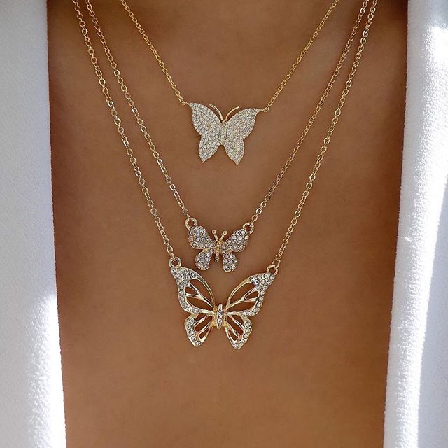 2021 Fashion cute butterfly necklaces delicate Gold color lovely bling Cubic Zircon Animal design women christmas gift jewelry
2021 Fashion cute butterfly necklaces delicate Gold color lovely bling Cubic Zircon Animal design women christmas gift jewelry