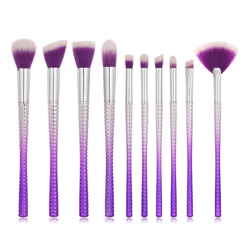10Pcs Glitters Handle Makeup Brushes Purple Flame Top Powder Blending Face Brush Set Blusher Brushes for Makeup Beauty Tools
10Pcs Glitters Handle Makeup Brushes Purple Flame Top Powder Blending Face Brush Set Blusher Brushes for Makeup Beauty Tools