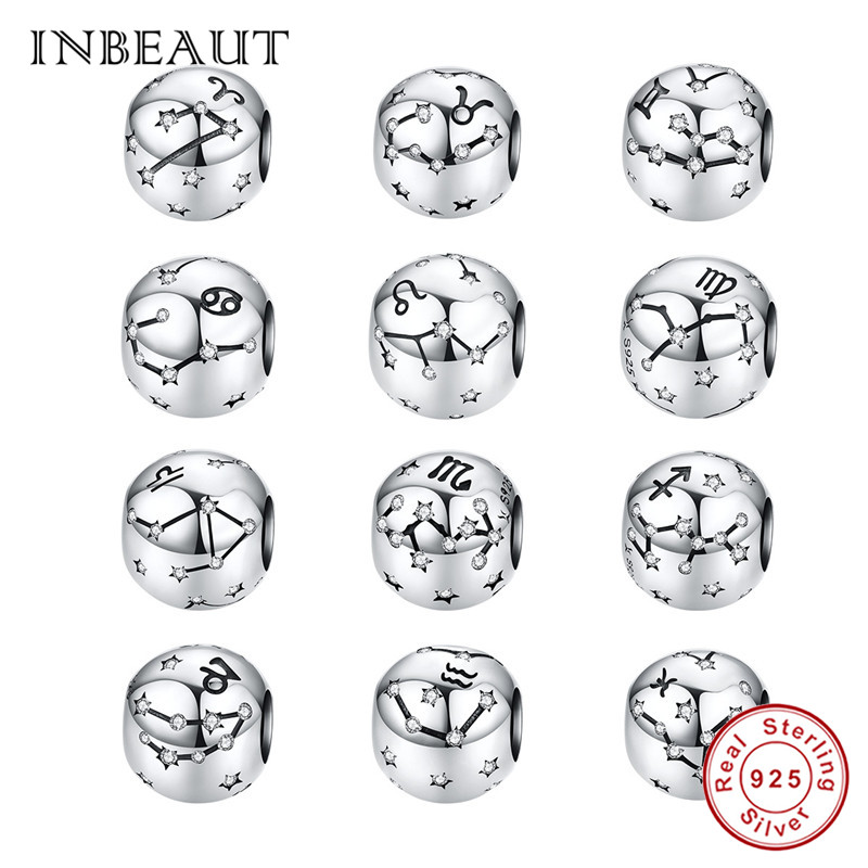 INBEAUT 100% 925 Sterling Silver White CZ Twelve Constellations Beads fit Brand Bracelet Aries Virgo Scorpio Taurus Charms
INBEAUT 100% 925 Sterling Silver White CZ Twelve Constellations Beads fit Brand Bracelet Aries Virgo Scorpio Taurus Charms