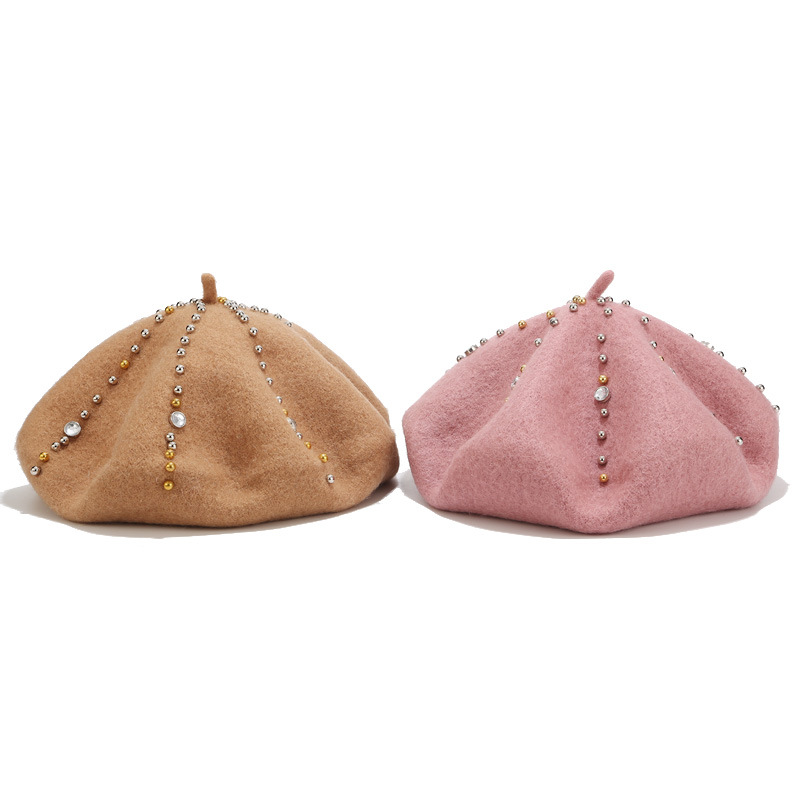 Beret hat women wool solid color beret Diamond retro hat retro plain warm elegant ladies winter, 04
Beret hat women wool solid color beret Diamond retro hat retro plain warm elegant ladies winter, 04