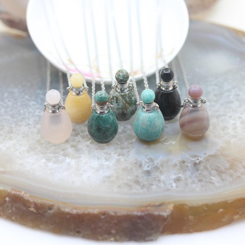 Natural Gems Perfume Bottle Pendants Plated Silvers Chains,Polishing Crystal Essential Oil Diffuser Vial Necklace Charms Jewelry
Natural Gems Perfume Bottle Pendants Plated Silvers Chains,Polishing Crystal Essential Oil Diffuser Vial Necklace Charms Jewelry