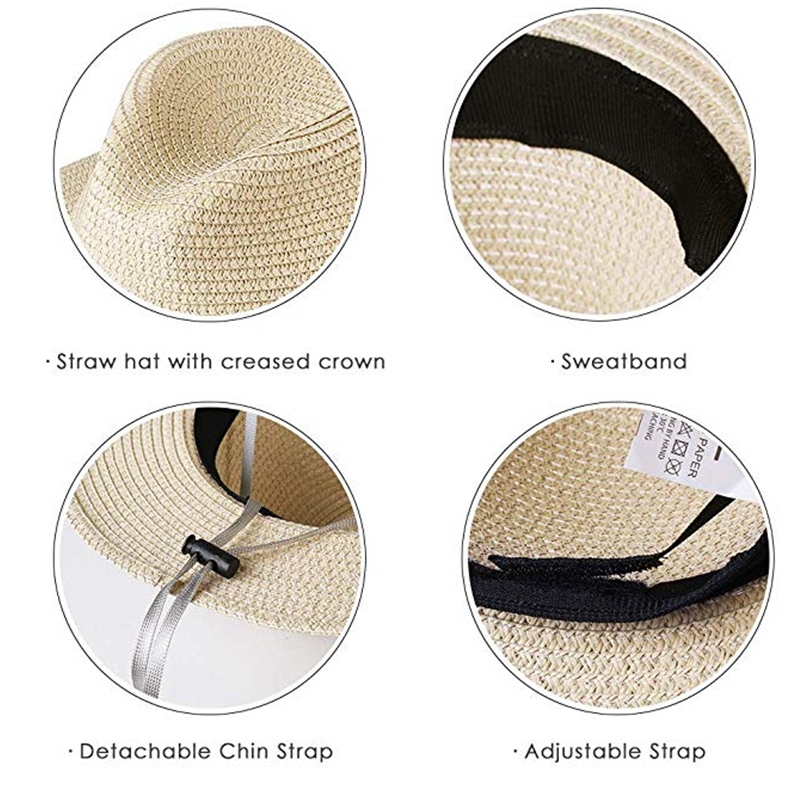 FURTALK Panama Hat Summer Sun s for Women Man Beach Straw Men UV Protection Cap chapeau femme 220708