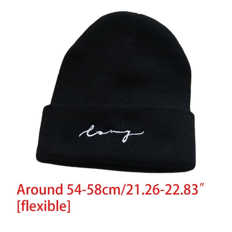 Unisex Winter Warm Knitted Beanie Cap Solid Color Letters Embroidery Outdoor Hip Hop Harajuku Stretch Cuffed Skull Hat
Unisex Winter Warm Knitted Beanie Cap Solid Color Letters Embroidery Outdoor Hip Hop Harajuku Stretch Cuffed Skull Hat