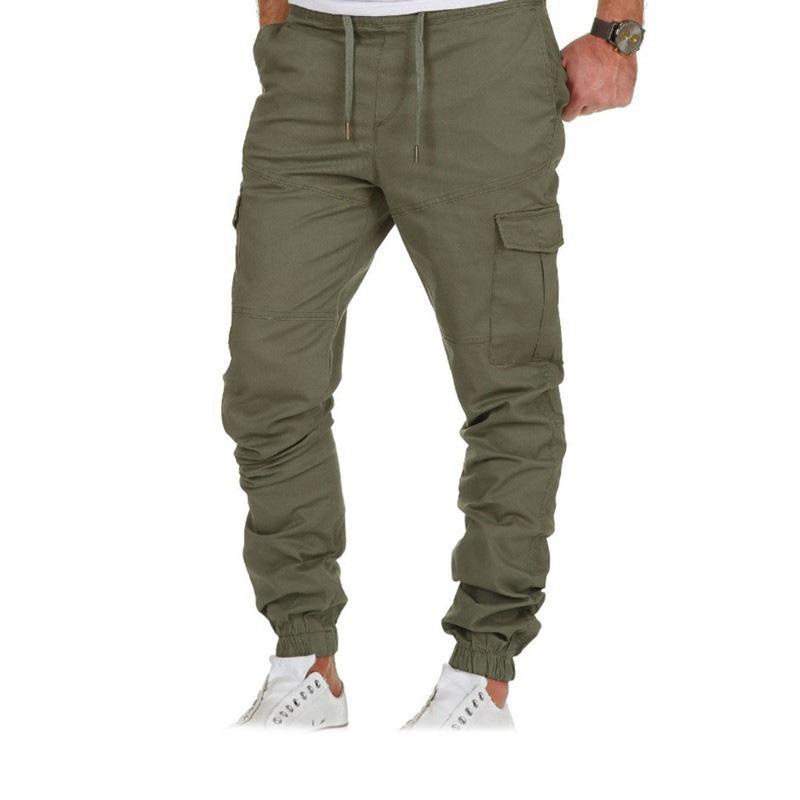 Mens Joggers Elasticated Waist Work Pants Chino Trousers Mens Casual Style Cargo Joggers Pants Bottoms UK
