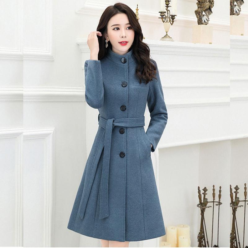 Fashion Lady Women Long Woolen Blend Coat Solid Slim Autumn Winter Jacket Single Breasted Ladies Coats, Beige
Fashion Lady Women Long Woolen Blend Coat Solid Slim Autumn Winter Jacket Single Breasted Ladies Coats, Beige