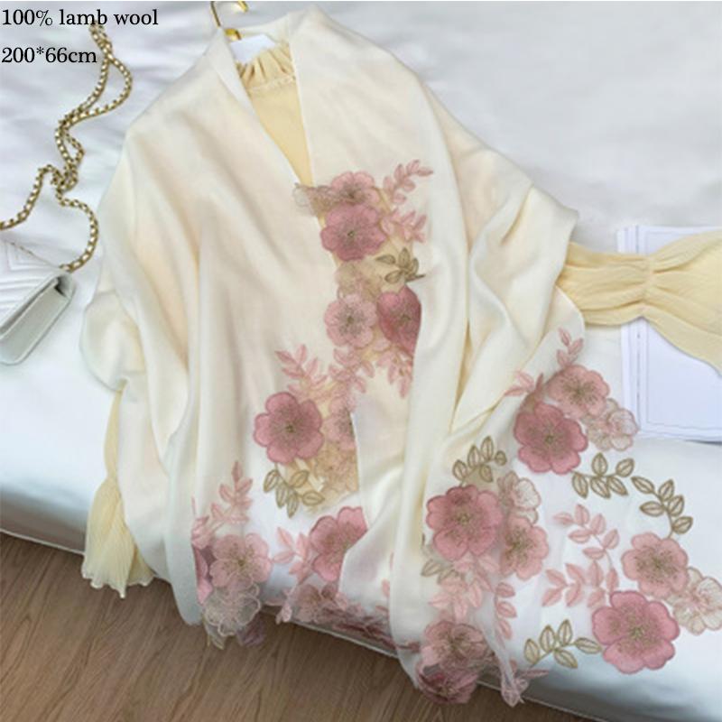 Embroidery Floral Winter 100% Wool Scarf Women Warm Wool Foulard Femme Ladies Echarpe Twill Shawls and Wraps Cashmere
Embroidery Floral Winter 100% Wool Scarf Women Warm Wool Foulard Femme Ladies Echarpe Twill Shawls and Wraps Cashmere