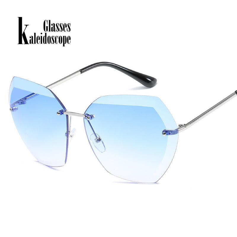 Female Frameless Sunglasses Oversize Glasses for Women Brand Designer Shades Sun Glasses
Female Frameless Sunglasses Oversize Glasses for Women Brand Designer Shades Sun Glasses