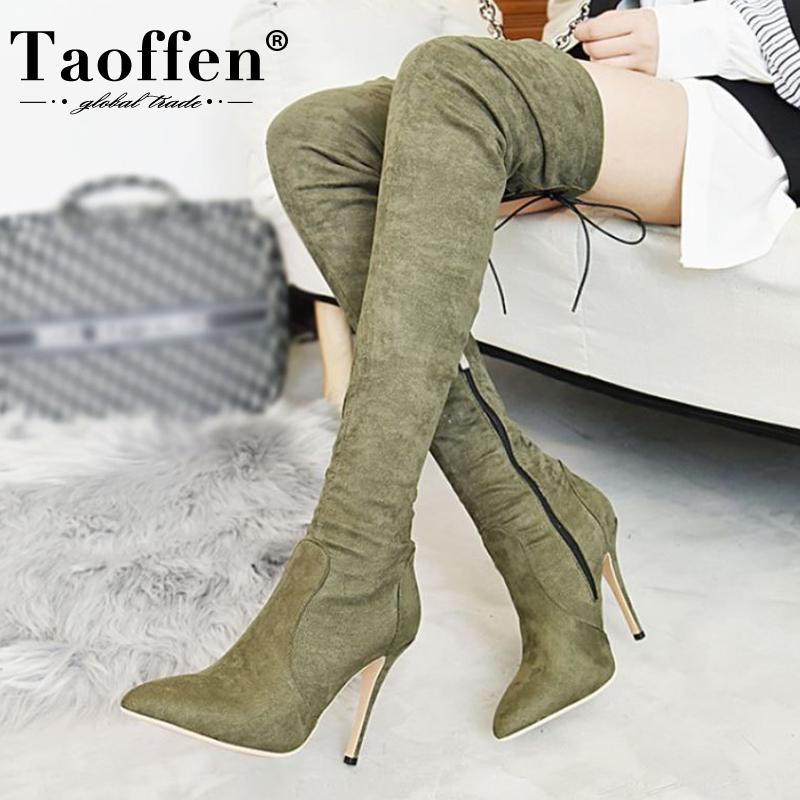 TAOFFEN Size 34-43 Women High Heel Boots Thin Heel Over Knee Boots Woman Fashion Sexy Women Winter Shoes Footwear, Black
TAOFFEN Size 34-43 Women High Heel Boots Thin Heel Over Knee Boots Woman Fashion Sexy Women Winter Shoes Footwear, Black