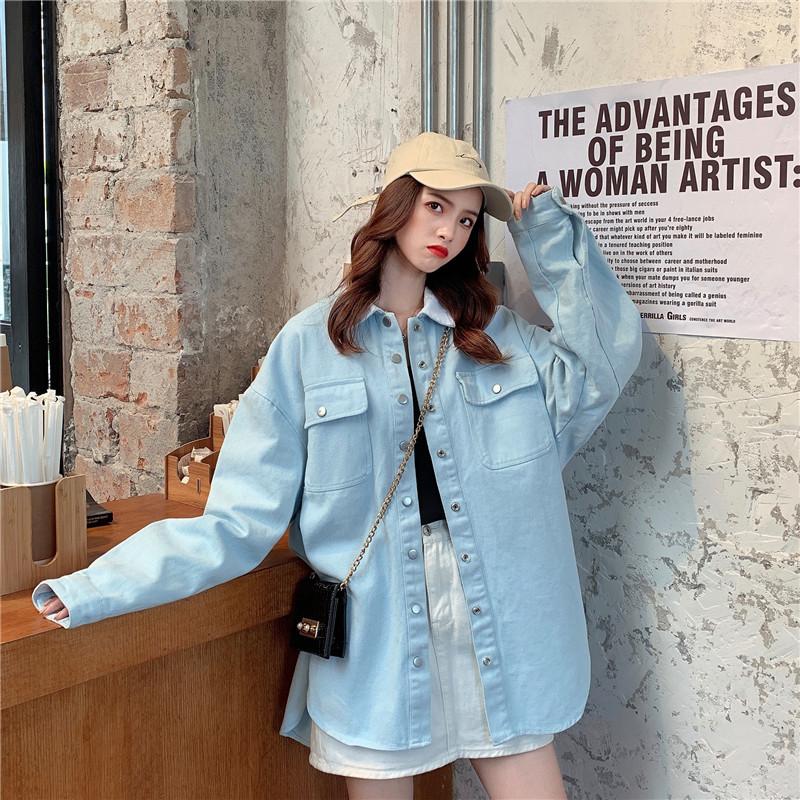 single breasted Korean style Women's Clothing long sleeve turn-down collar Jackets Spring autumn loose pockets cardigans tops, Black;brown
single breasted Korean style Women's Clothing long sleeve turn-down collar Jackets Spring autumn loose pockets cardigans tops, Black;brown