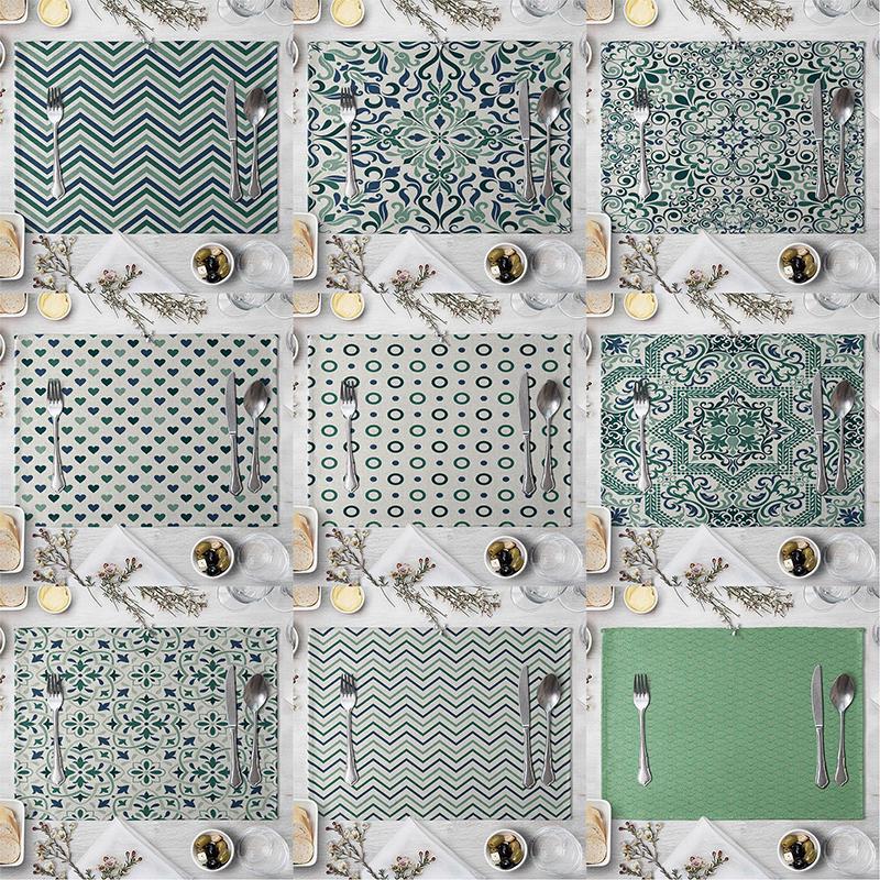 Geometric Patterns Distinctive Placemat Green Simple Table Napkins Dining Table Mat Bowls Drink Coasters Kitchen Accessories
Geometric Patterns Distinctive Placemat Green Simple Table Napkins Dining Table Mat Bowls Drink Coasters Kitchen Accessories