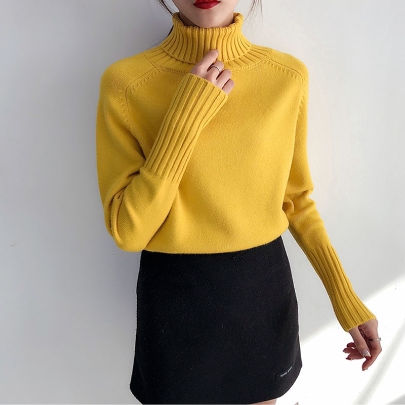 OHRYIYIE Spring Autumn Women Knitted Turtleneck Sweater Casual Soft Jumper Slim Cashmere Elasticity Pullovers Tops Female 201203, Beige
OHRYIYIE Spring Autumn Women Knitted Turtleneck Sweater Casual Soft Jumper Slim Cashmere Elasticity Pullovers Tops Female 201203, Beige
