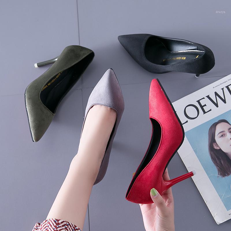 Faux Suede High Heels Woman Shoes Office Lady Shoes Pointed Toe Dress Basic Pumps Women Boat zapatos mujer U14-321, Black 
Faux Suede High Heels Woman Shoes Office Lady Shoes Pointed Toe Dress Basic Pumps Women Boat zapatos mujer U14-321, Black