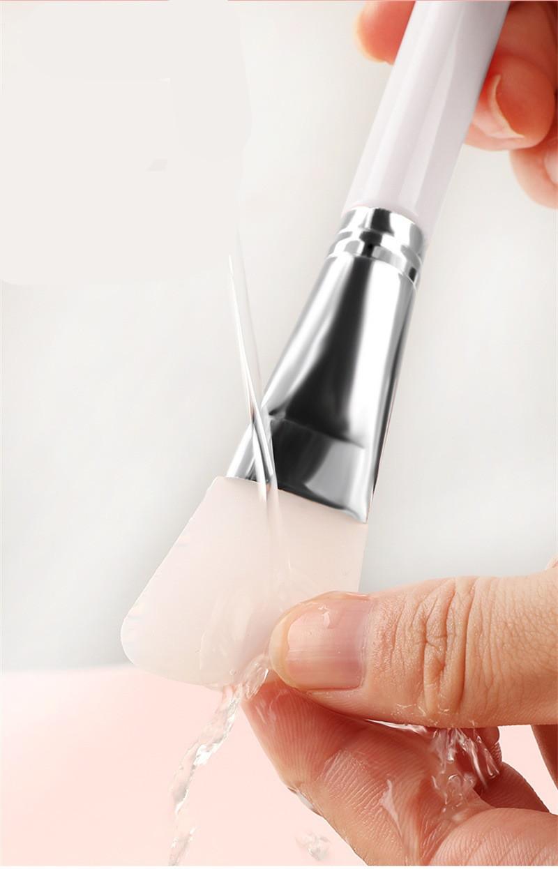 White Silicone Mask Brush Soft Skin Care Mud Mixing Face Brushes Facial Foundation