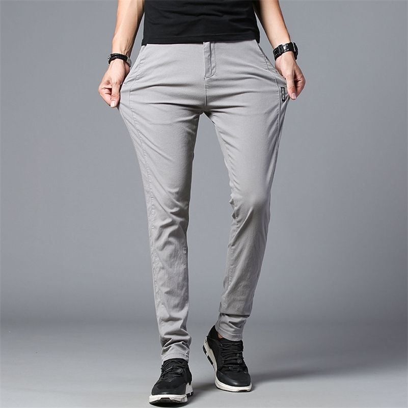 Spring New Casual Men Pants Cotton Slim Straight Trousers Fashion Business Design Solid Grey Black Pants Men Plus Size 38 201109
Spring New Casual Men Pants Cotton Slim Straight Trousers Fashion Business Design Solid Grey Black Pants Men Plus Size 38 201109