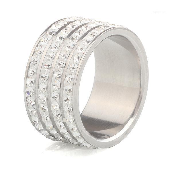 Fashion Crystal rings for women men wedding ring stainless steel jewelry1